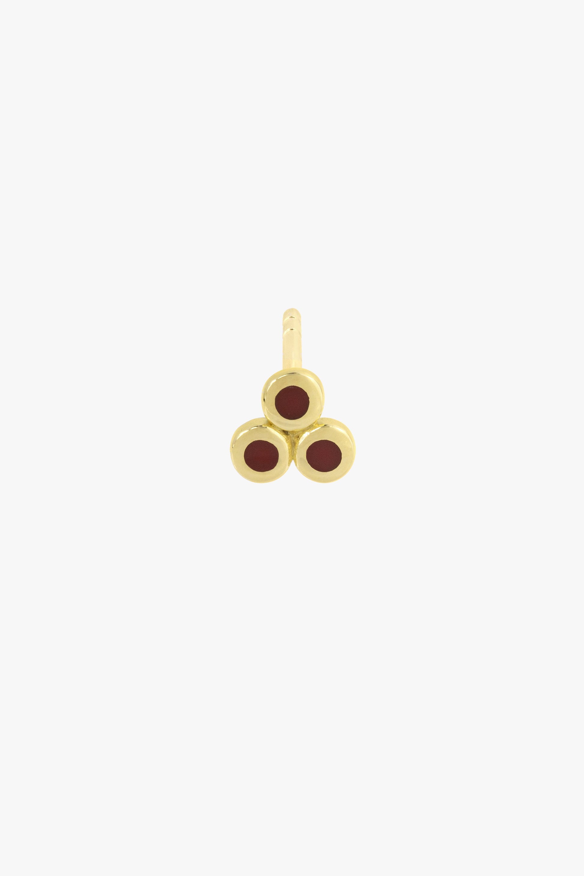 Multi berry stud gold plated-abc