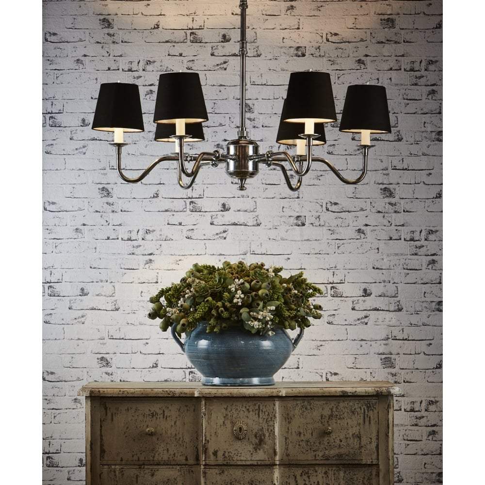 Prescot 6 Arm Chandelier Base Ant.Sil-Chandeliers and Ceiling Lights-Emac & Lawton-Default Title---abc