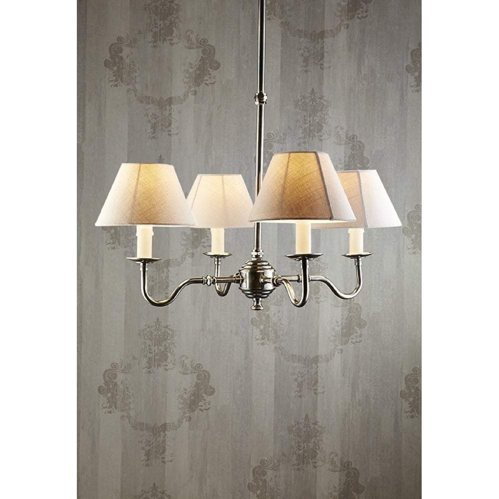 Milton 4 Arm Chandelier Base Silver-abc
