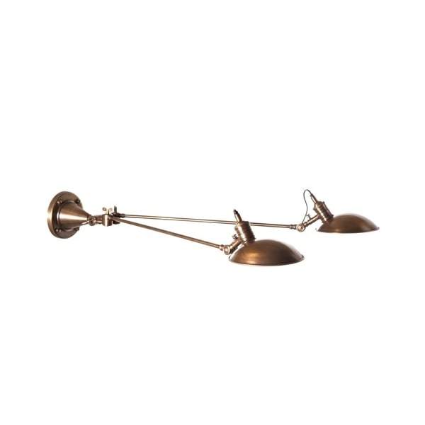 Remington Double Arm Wall Light Brass-Wall Lamps-Emac & Lawton-Default Title---abc