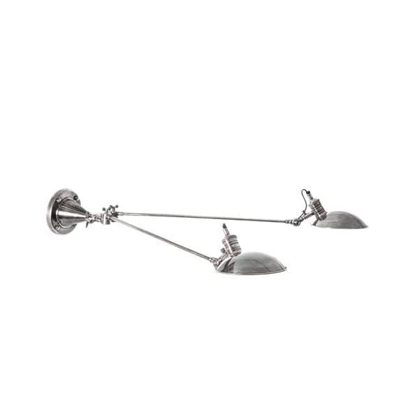 Remington Double Arm Wall Light Silver-Wall Lamps-Emac & Lawton-Default Title---abc