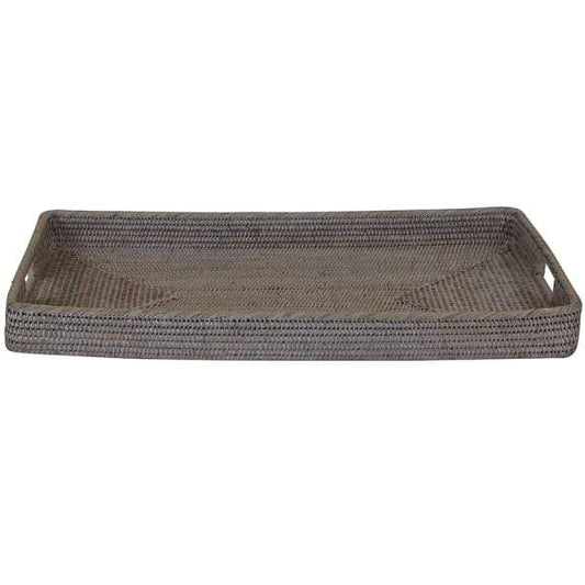 Verandah Natural Rattan Tray Rectangle Medium-Trays-Theo and Joe-Default Title---abc