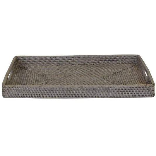 Verandah Natural Rattan Tray Rectangle Small-Trays-Theo and Joe-Default Title---abc