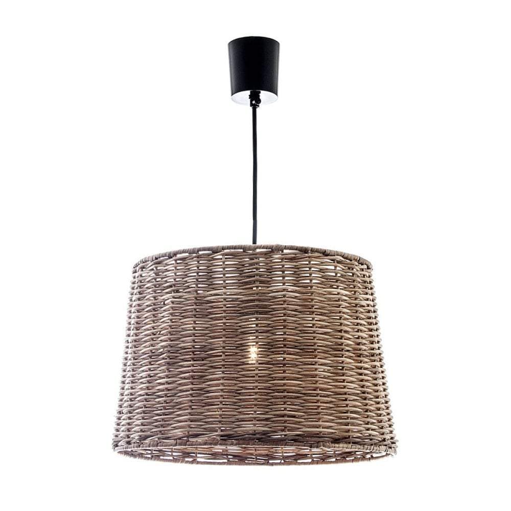 Rattan Round Hanging Lamp Large-Chandeliers and Ceiling Lights-Emac & Lawton-Default Title---abc