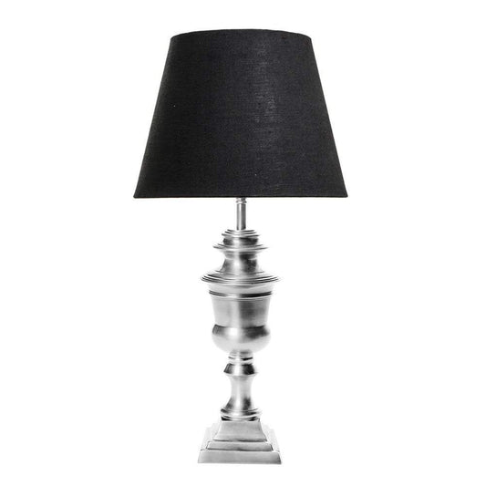Oxford Table Lamp Base Antique Silver-Table Lamps-Emac & Lawton-Default Title---abc