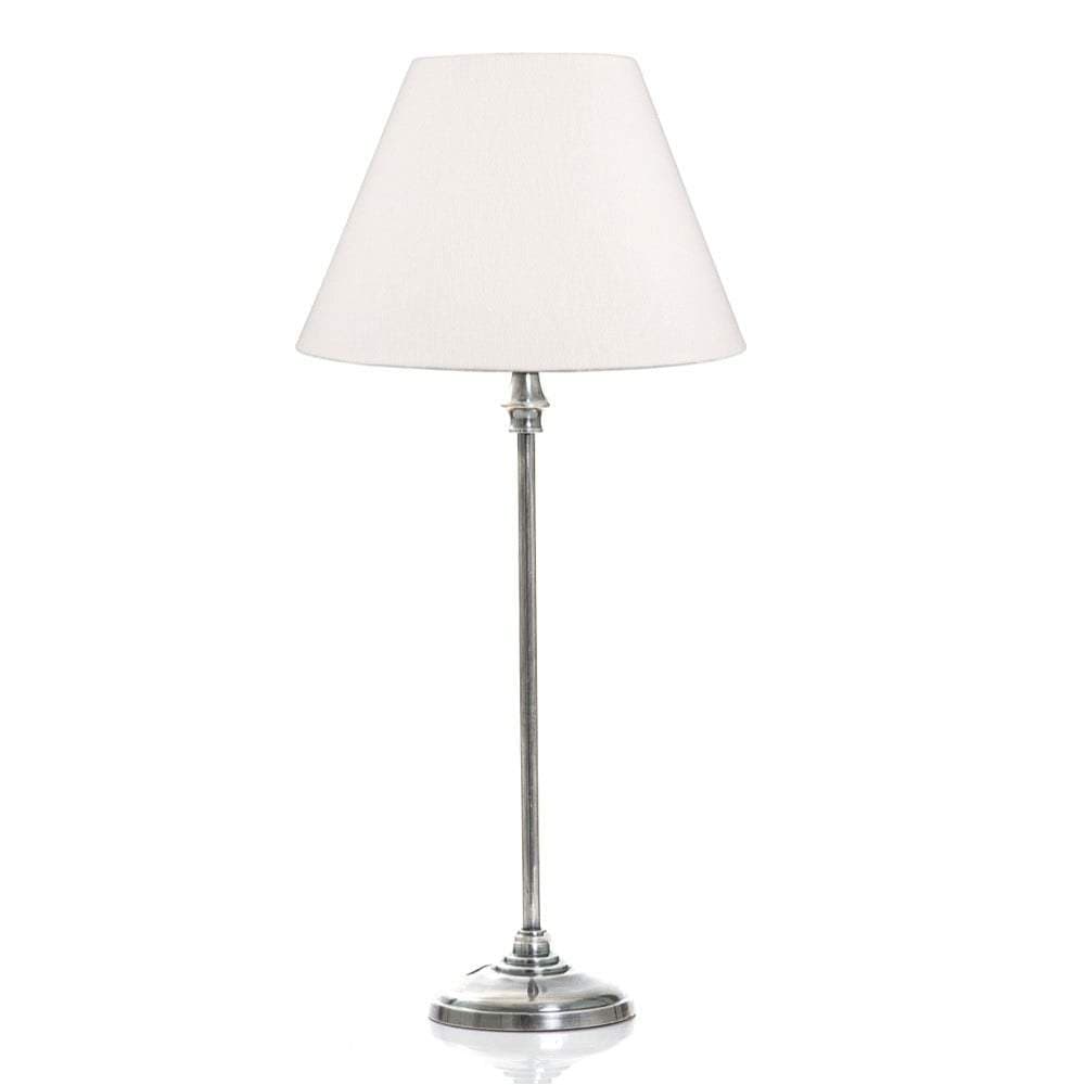 Swanston Table Lamp Base Antique Silver-Table Lamps-Emac & Lawton-Default Title---abc