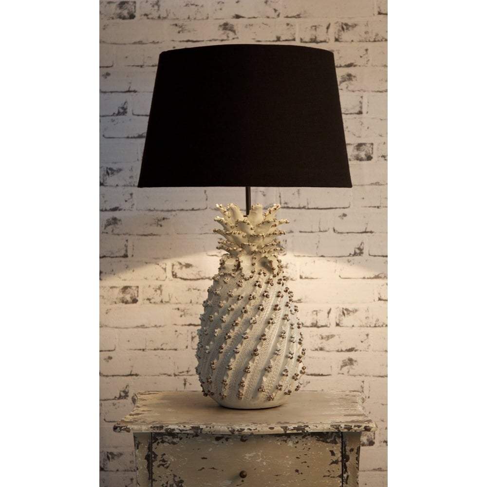 Pineapple Table Lamp Base White-Table Lamps-Emac & Lawton-Default Title---abc