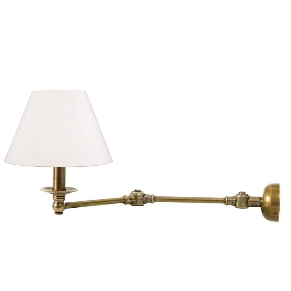 Portland Swing Arm Sconce Base Brass-Wall Lamps-Emac & Lawton-Default Title---abc