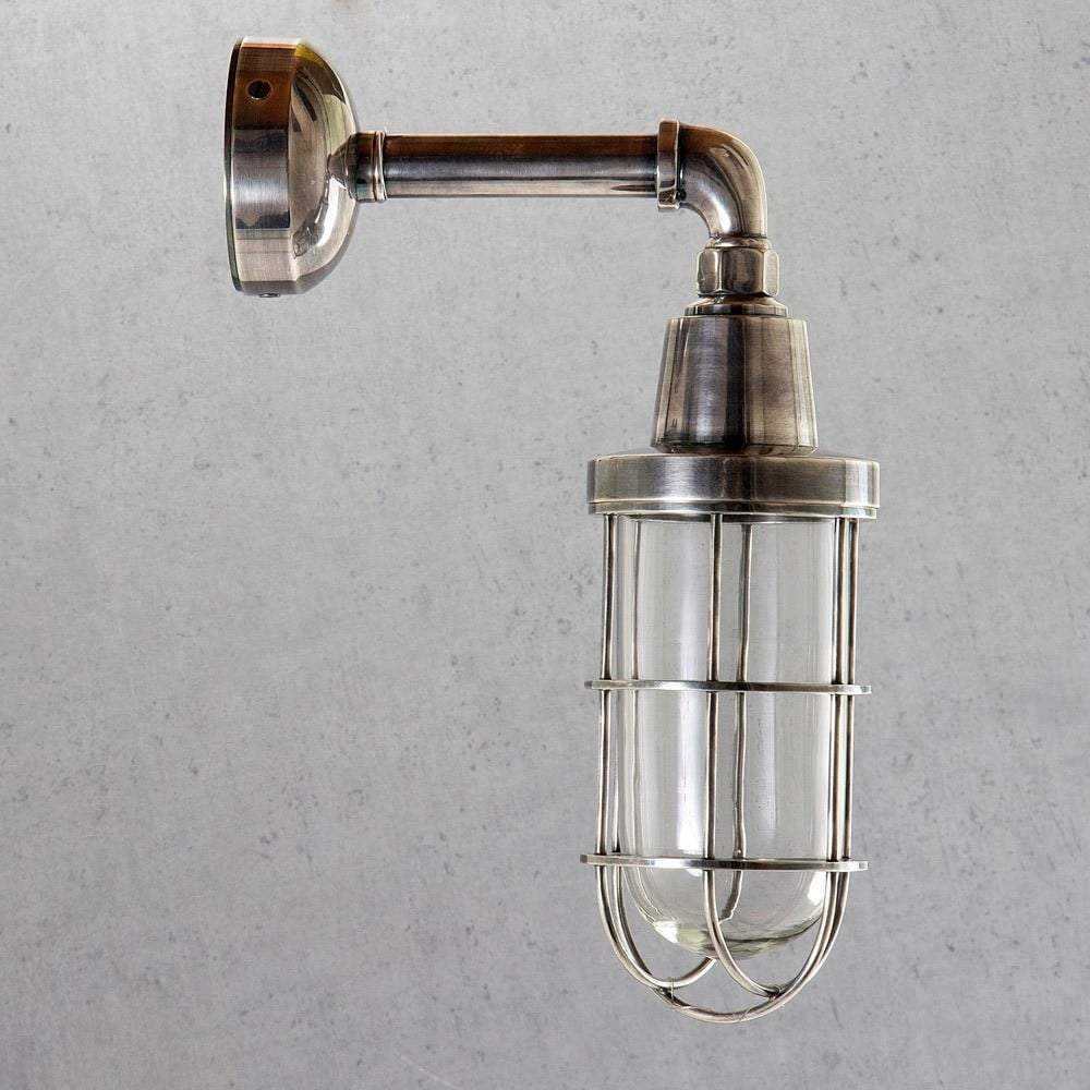 Starboard Wall Lamp Antique Silver-Wall Lamps-Emac & Lawton-Default Title---abc