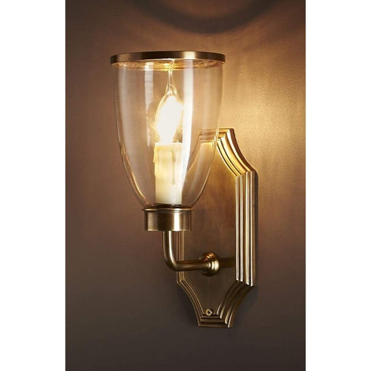 Westbrook Sconce Brass W/Glass Shade-Wall Lamps-Emac & Lawton-Default Title---abc
