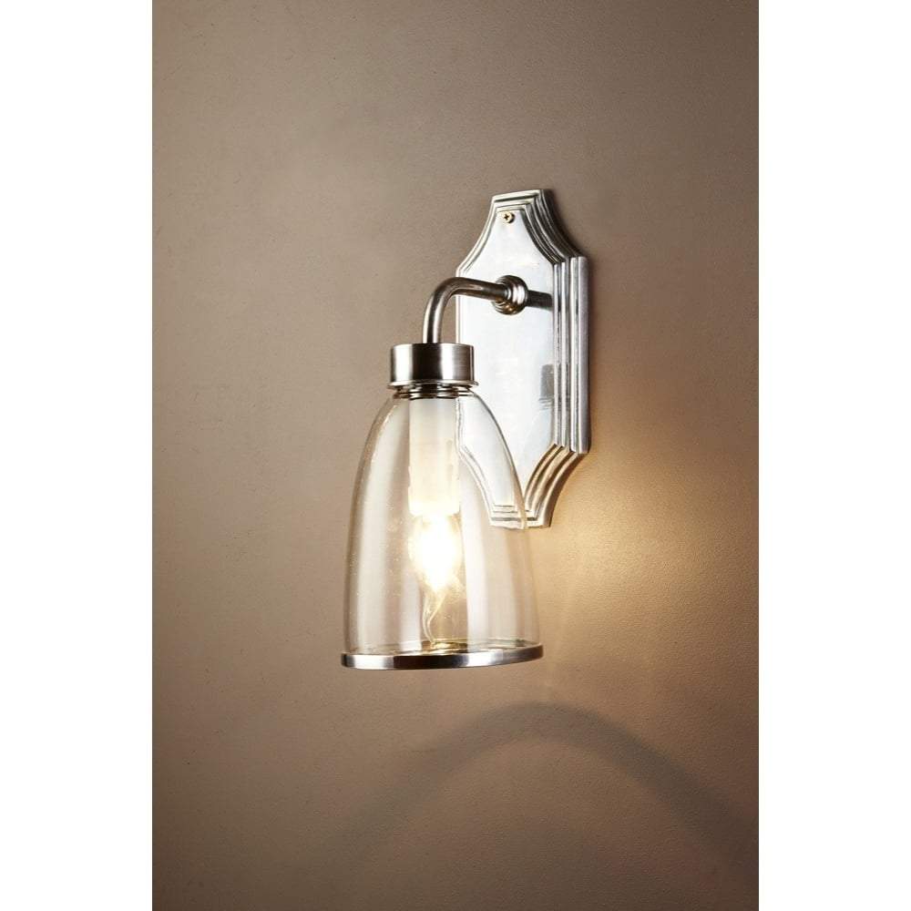 Westbrook Sconce Silver W/Glass Shade-Wall Lamps-Emac & Lawton-Default Title---abc