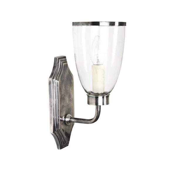 Westbrook Sconce Silver W/Glass Shade-Wall Lamps-Emac & Lawton-Default Title---abc