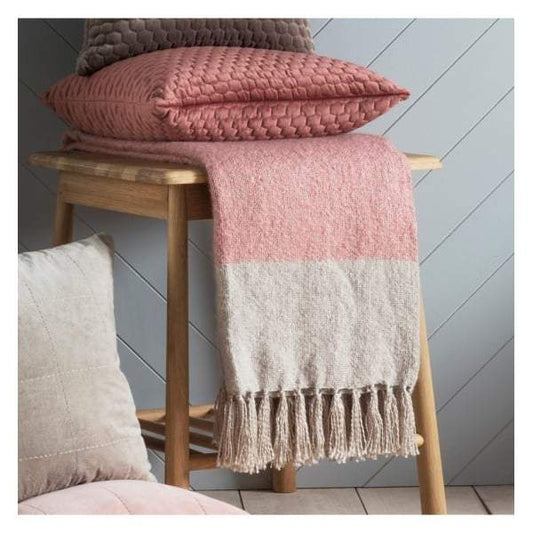Tonal Mohair Throw Blush & Silver W1300 x H1800mm-Throws-Bodhi-Default Title---abc