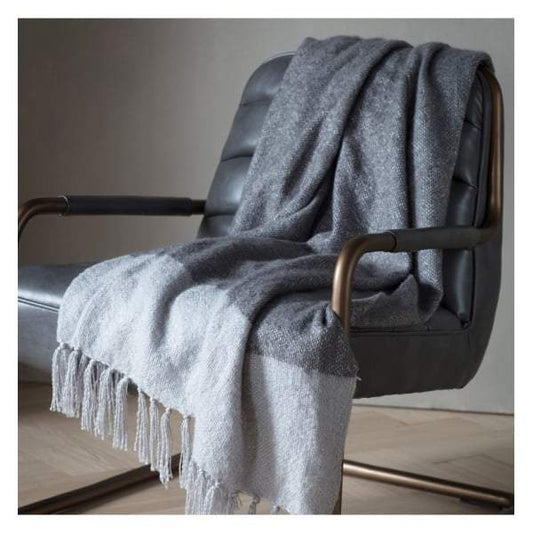 Tonal Mohair Throw Slate & Silver W1300 x H1800mm-Throws-Bodhi-Default Title---abc