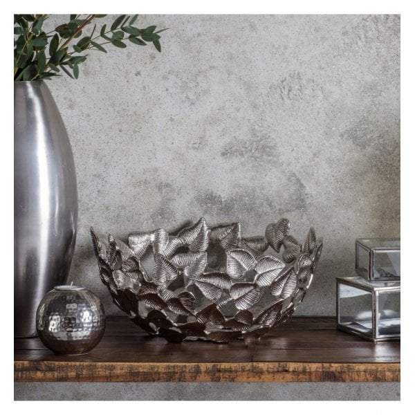 Ives Vase & Bowl Brushed Nickel-abc