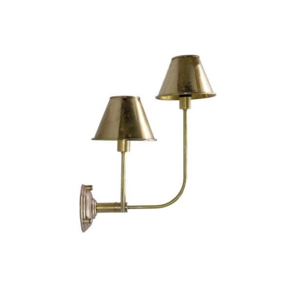 Trilogy 3 arms wall lamp w/shd in brass-Wall Lamps-Emac & Lawton-Default Title---abc