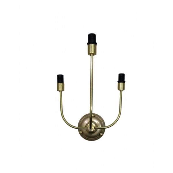 Trilogy 3 arms wall lamp base in brass-Wall Lamps-Emac & Lawton-Default Title---abc