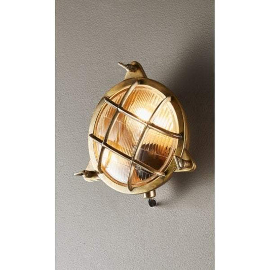 Palmerston Wall Lamp Outdoor in Brass-Wall Lamps-Emac & Lawton-Default Title---abc