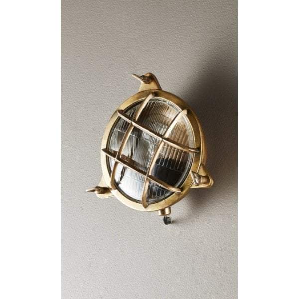Palmerston Wall Lamp Outdoor in Brass-Wall Lamps-Emac & Lawton-Default Title---abc