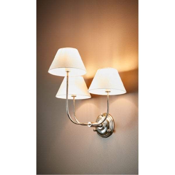Trilogy 3 arms wall lamp base in silve-Wall Lamps-Emac & Lawton-Default Title---abc