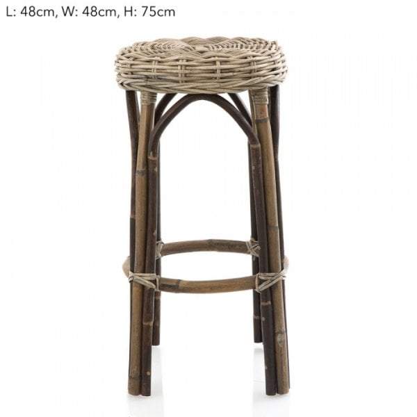 Rattan Stool Grey-Seating-Emac & Lawton-Default Title---abc