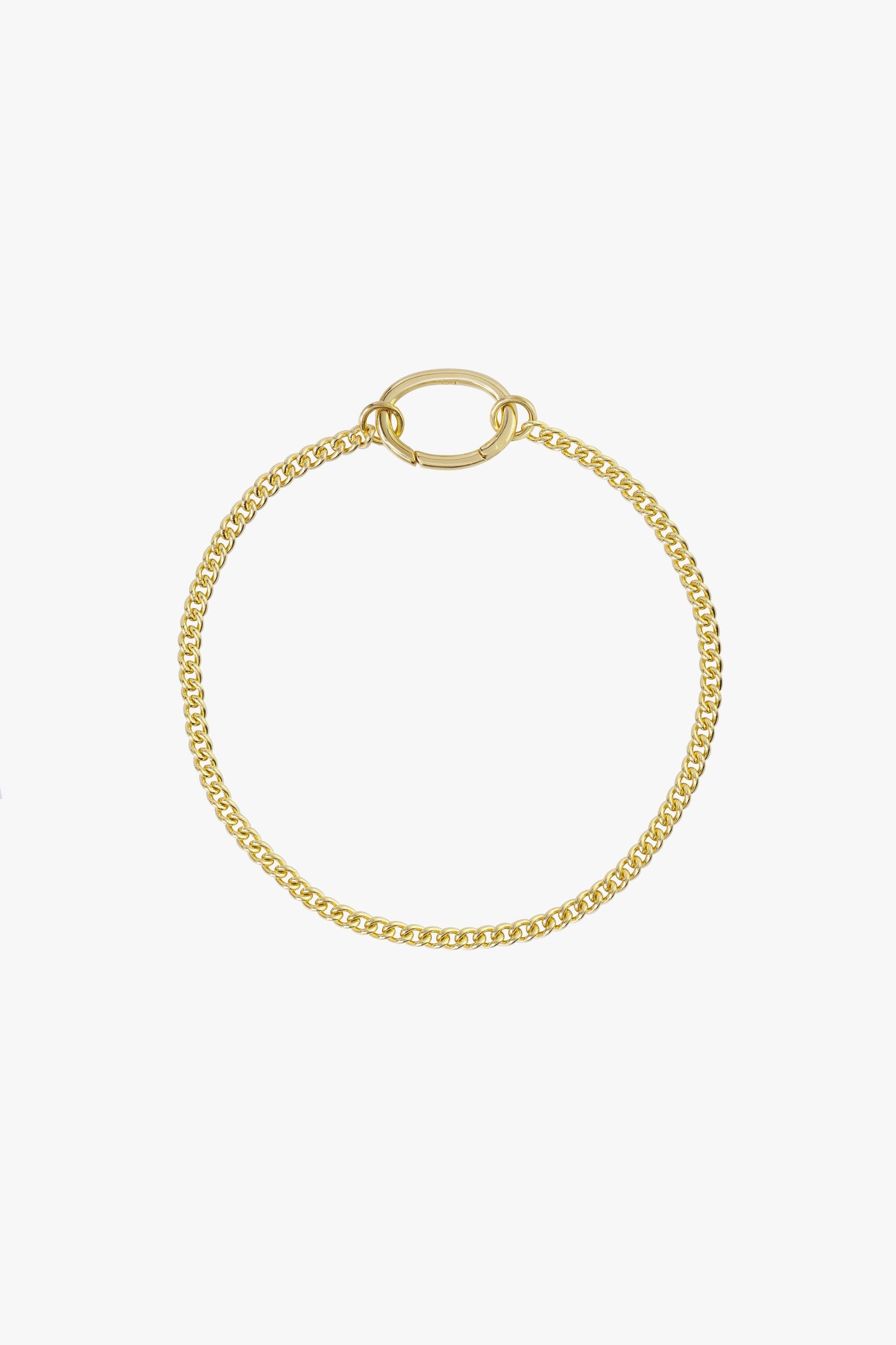 Curb clasp bracelet gold plated-abc