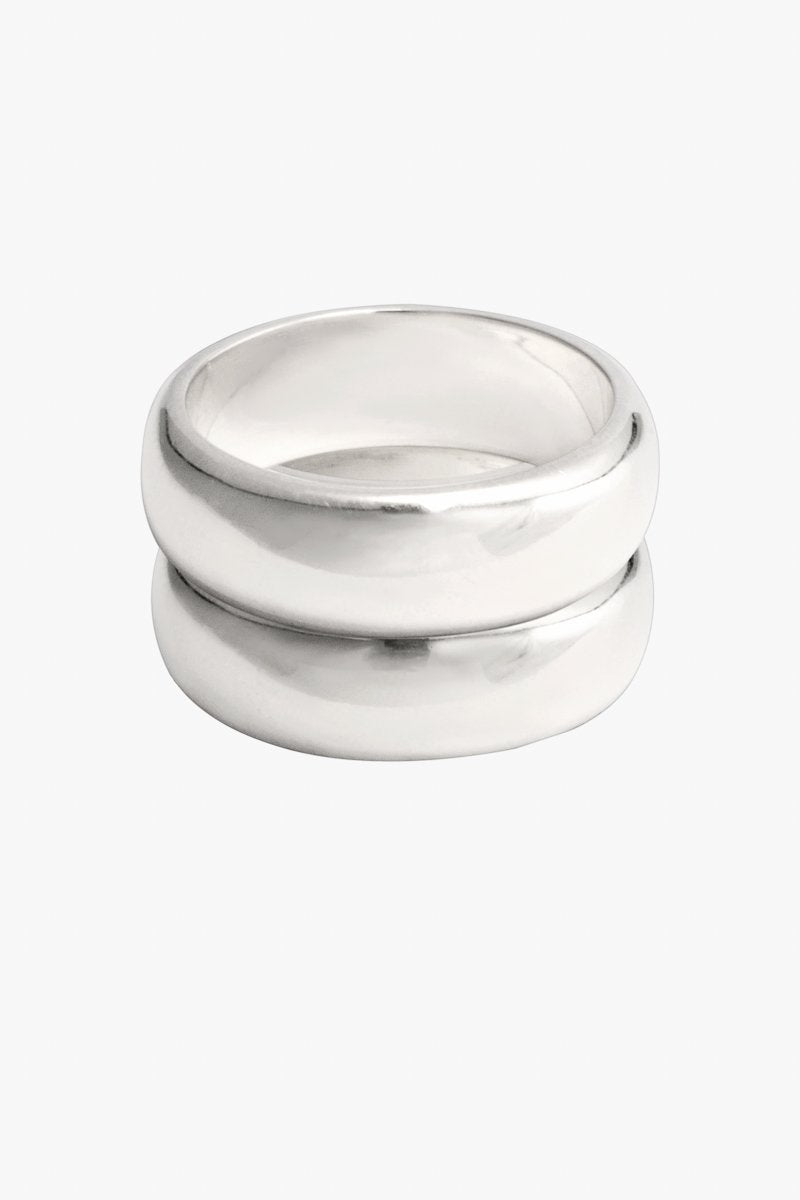 Double Trouble ring silver-abc
