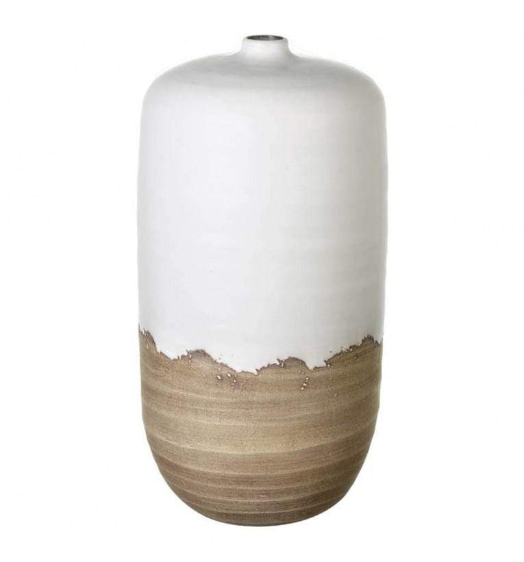 Johnson Vase White & Natural-abc