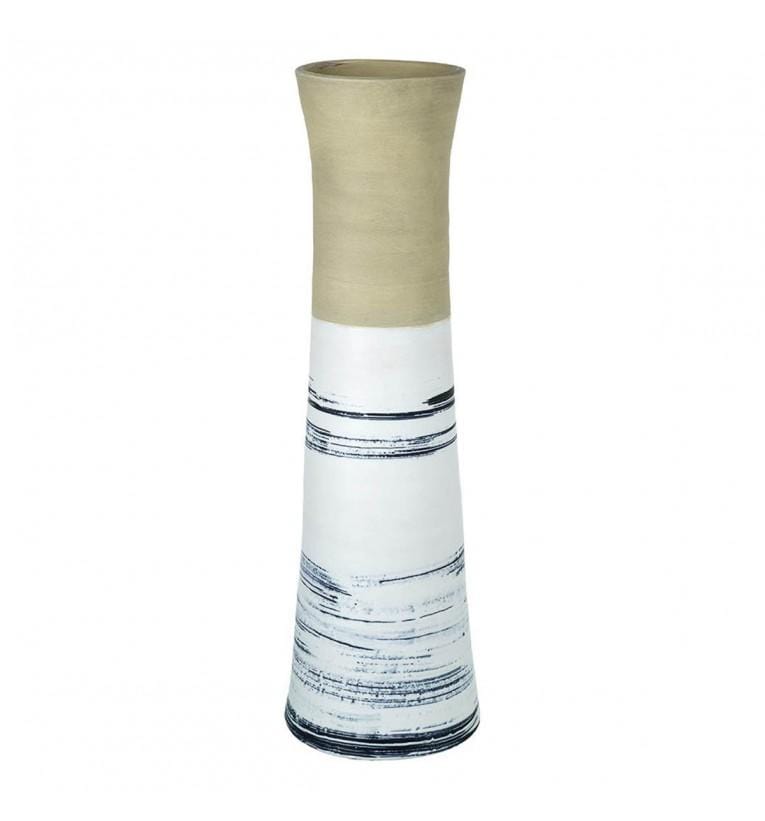 Fantail Vase Black & White Large-abc