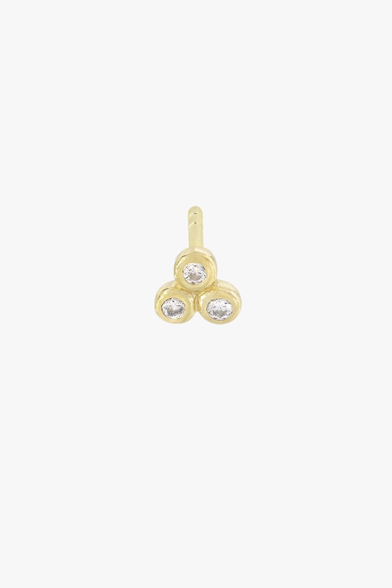Multi shine stud gold plated-abc