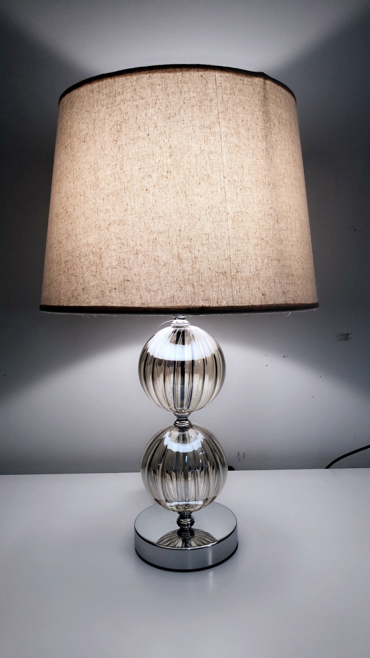 Tinted Tawny Mini Glass Table Lamp-Lighting-Liberty Homeware-Default Title---abc