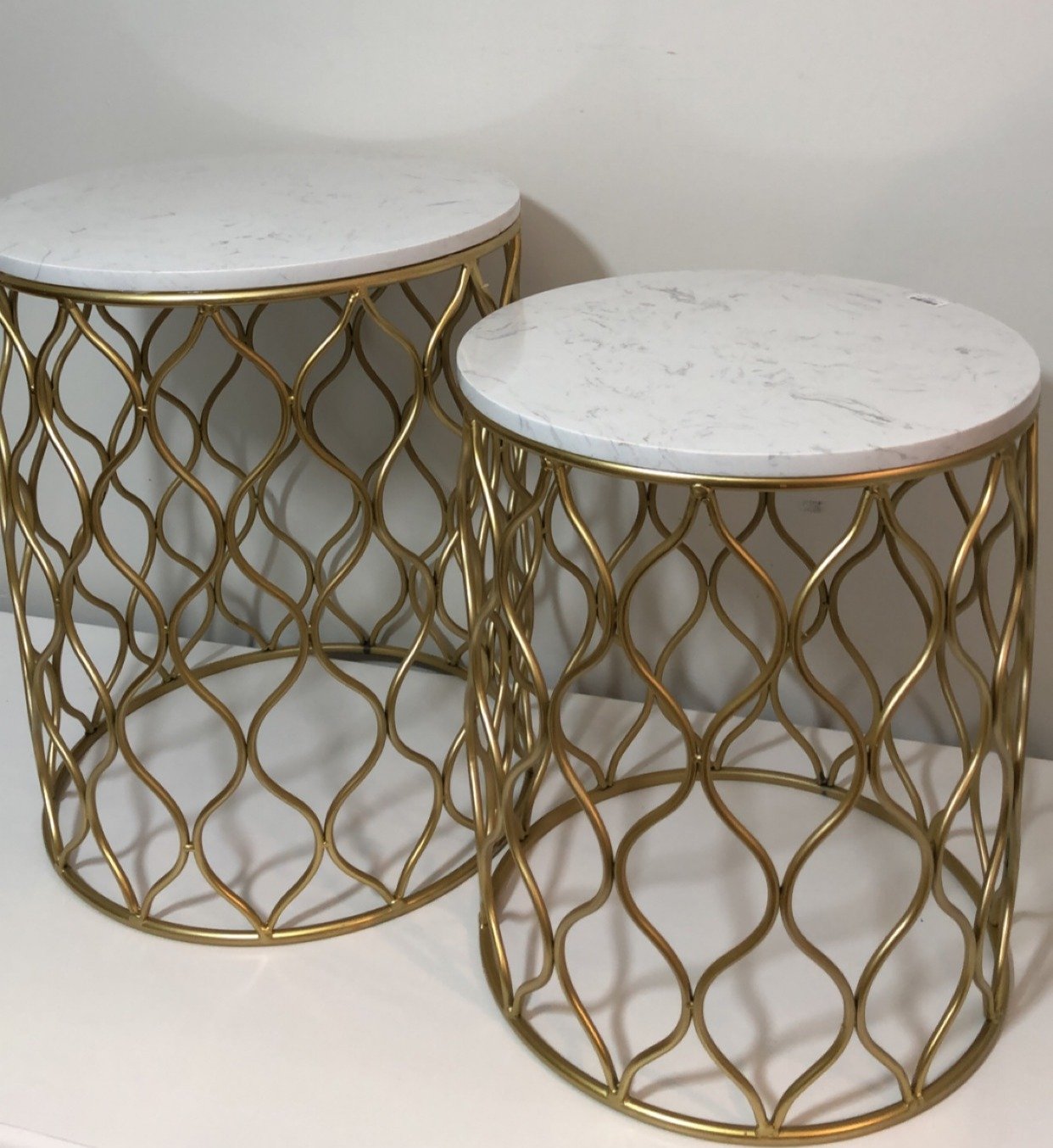 Stone Top Round Side Tables-Living-Liberty Homeware-Default Title---abc