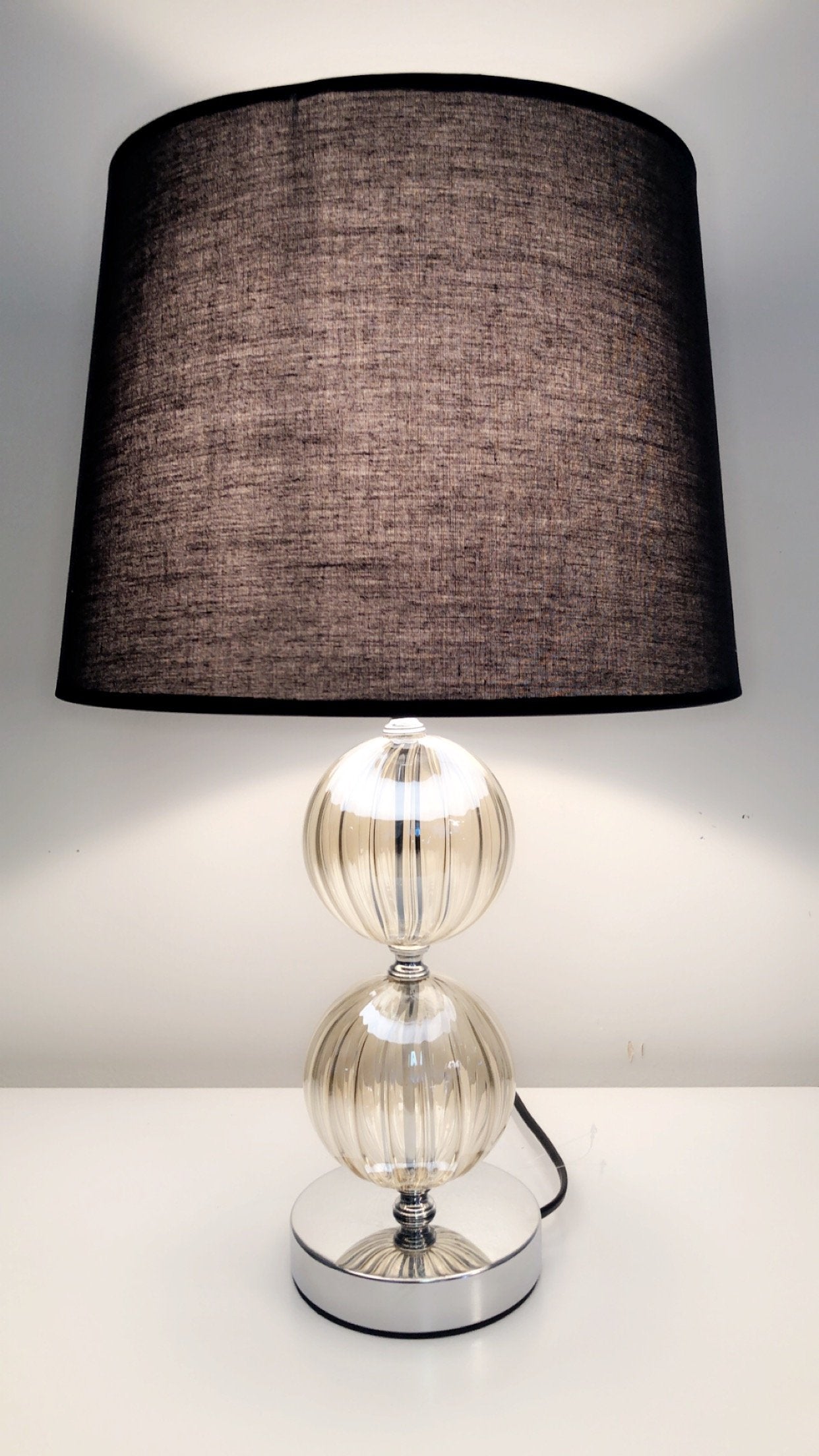 Tinted Tawny Mini Glass Table Lamp-Lighting-Liberty Homeware-Default Title---abc