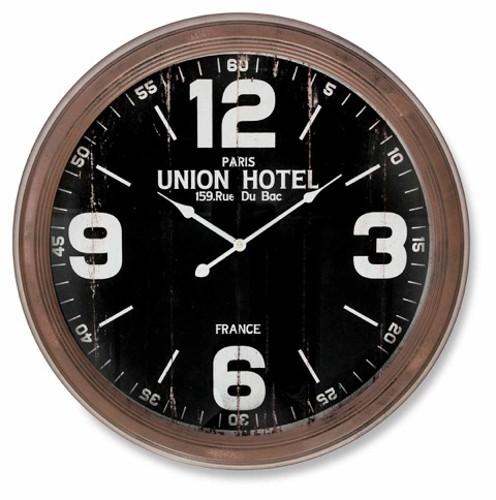 Union Hotel Rustic 62cm Metal Wall Clock-Accessories-Home & Giftware-Default Title---abc