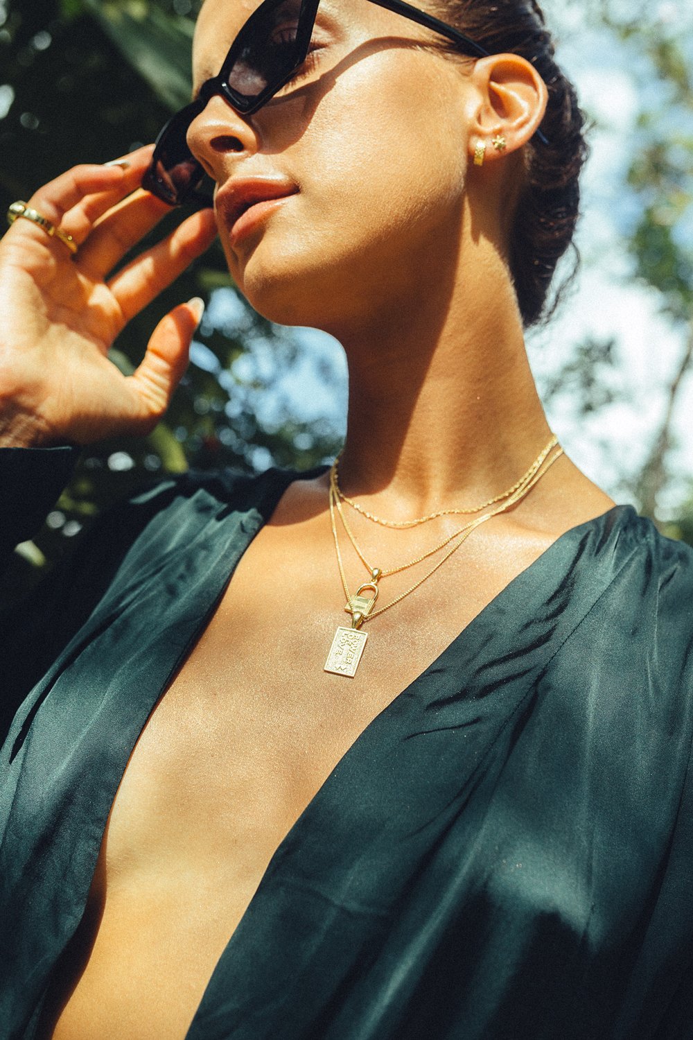 Flower stud gold plated-abc