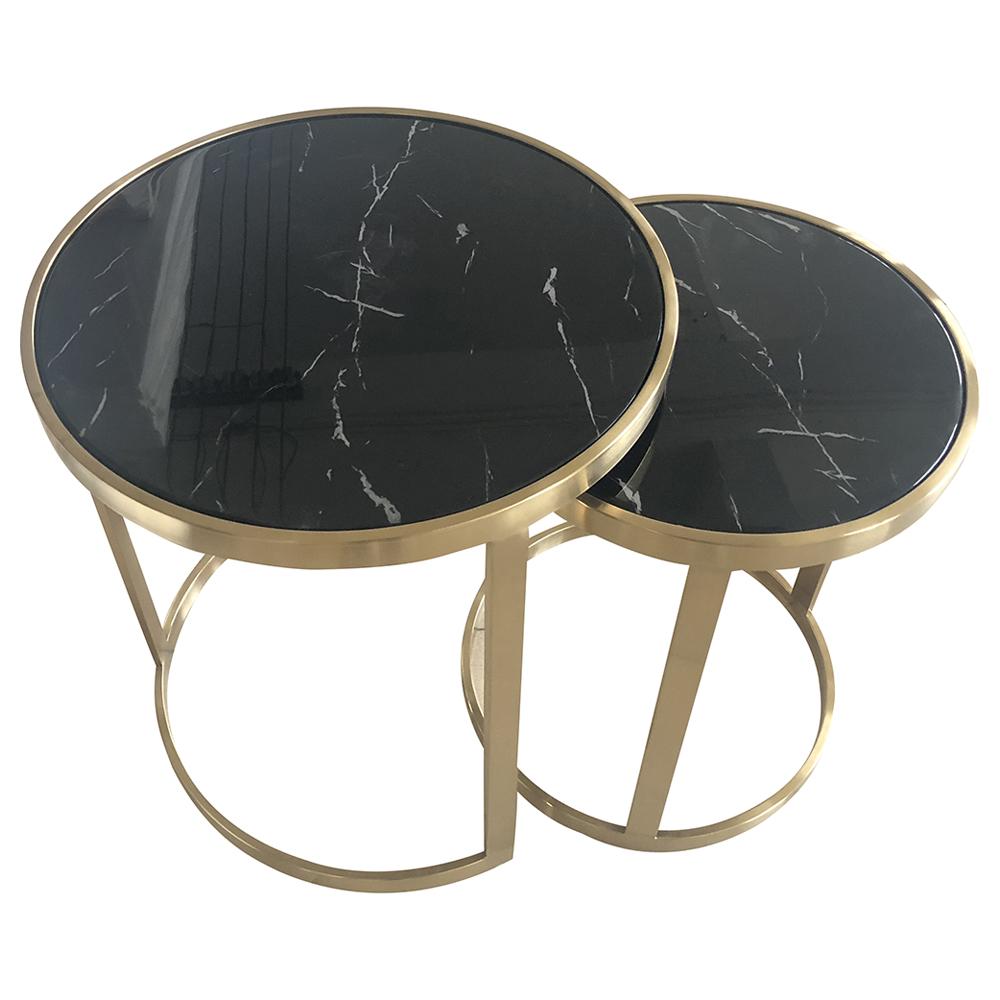 Splendour Side Table Set Black Marble-Living-Future Classics Furniture-Default Title---abc