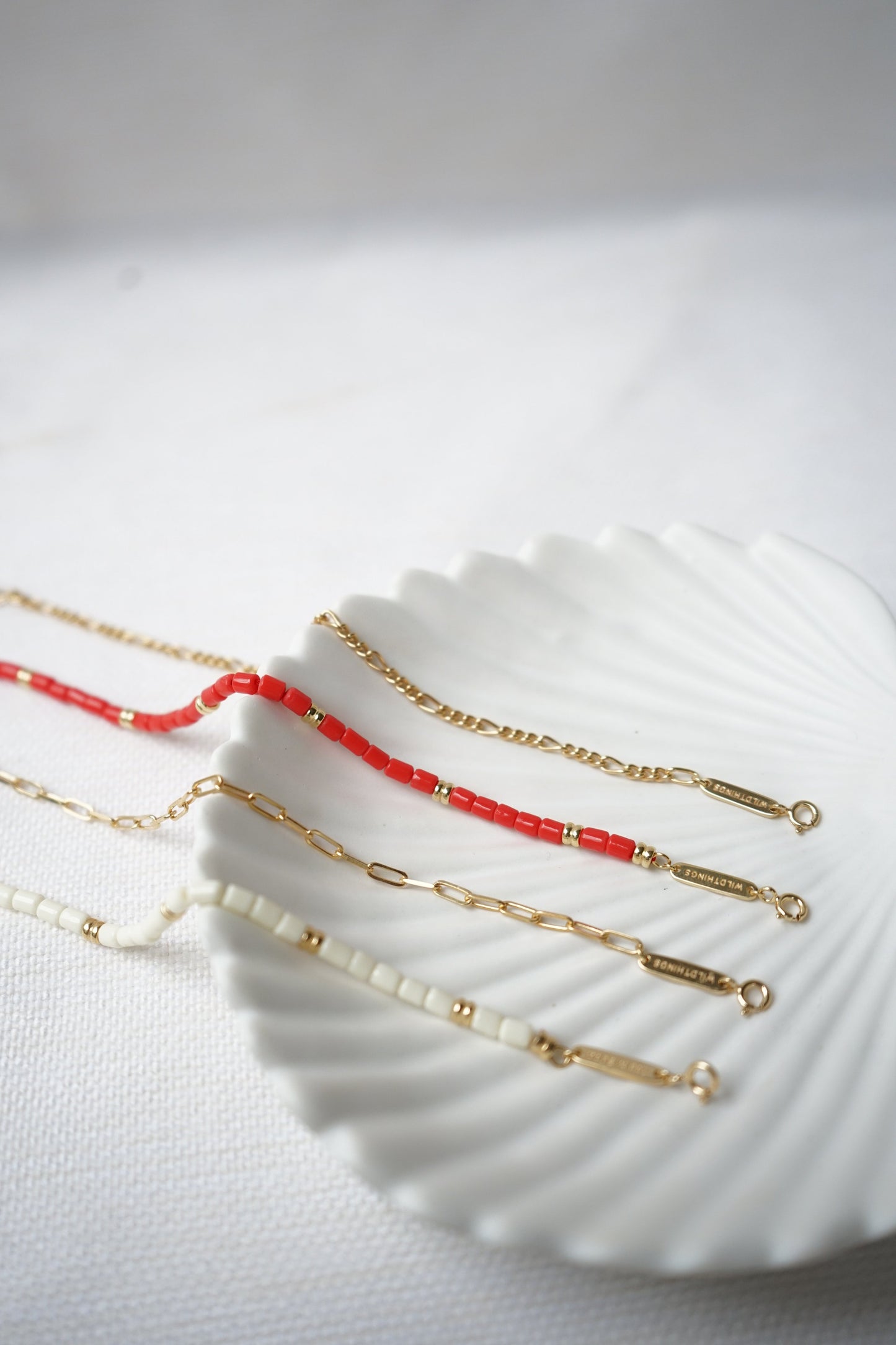 Coral color bracelet gold plated-abc