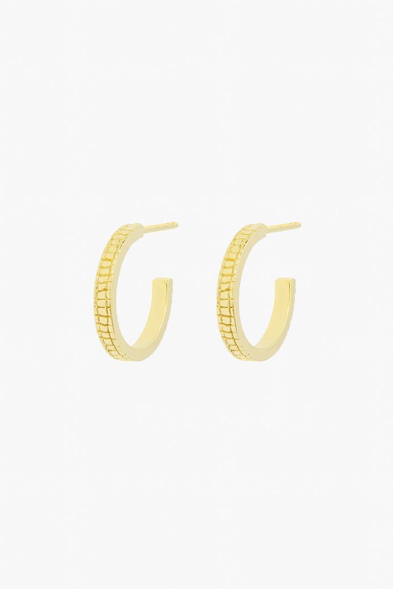 Crocodile hoop gold plated-abc
