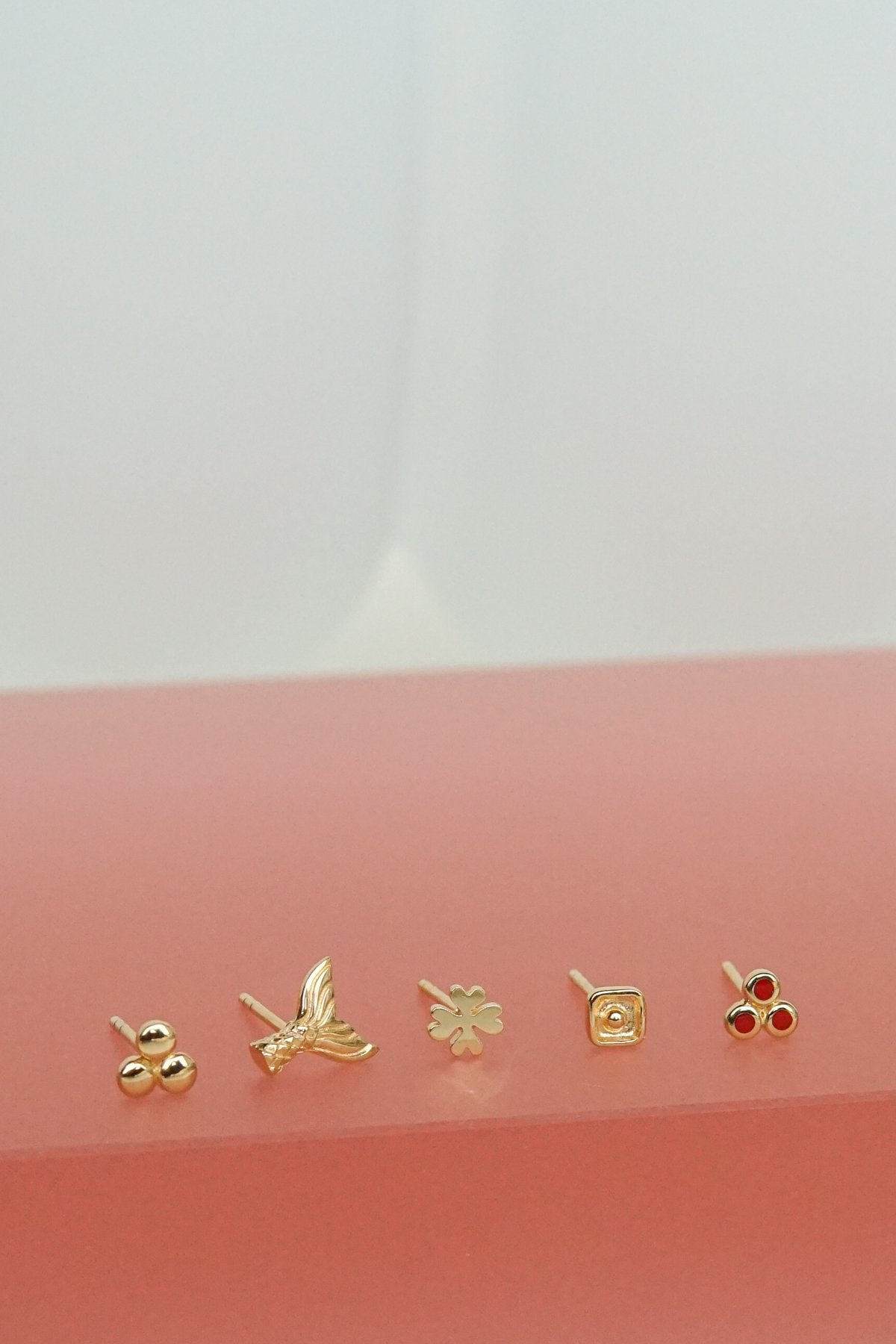 Clover club stud gold plated-abc