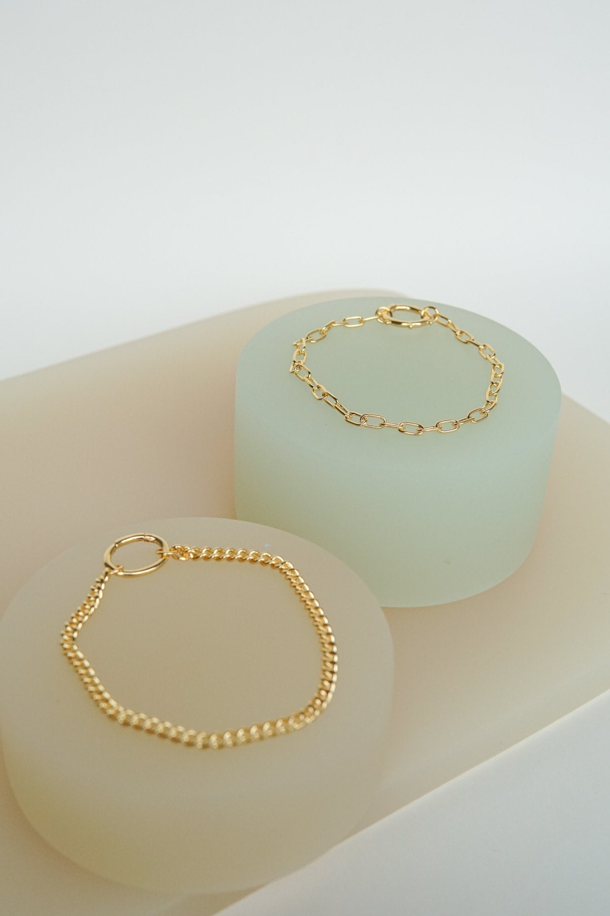 Clasped chain set gold plated-abc