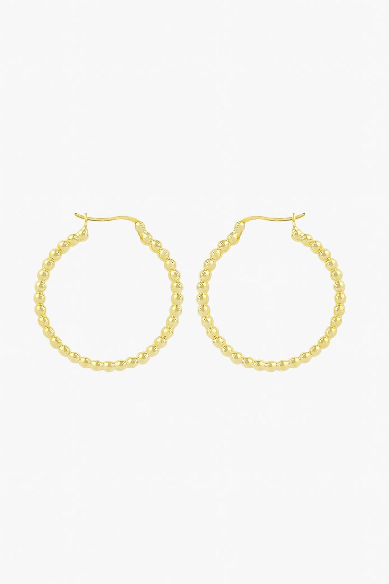 Dots hoop gold plated 30mm-abc