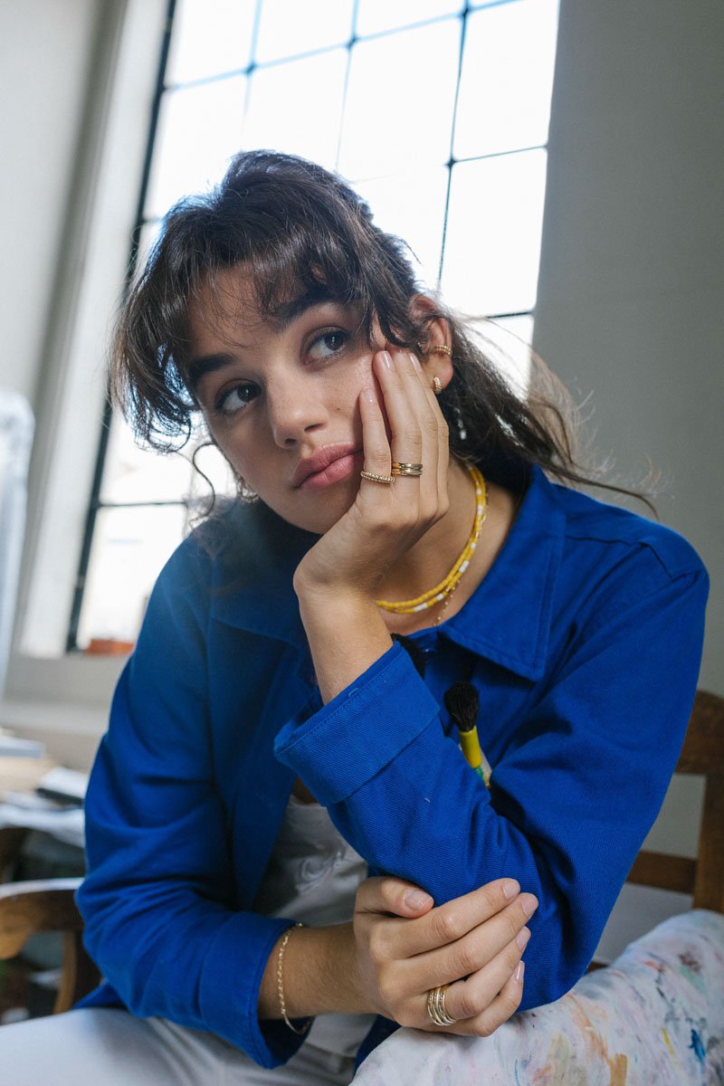 Bumblebee choker silver (35 cm)-abc