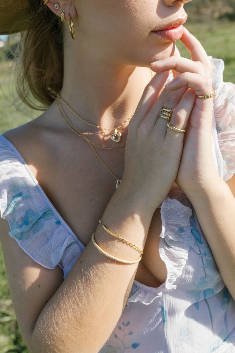 Personalized bar bracelet gold plated (pre-order)-abc