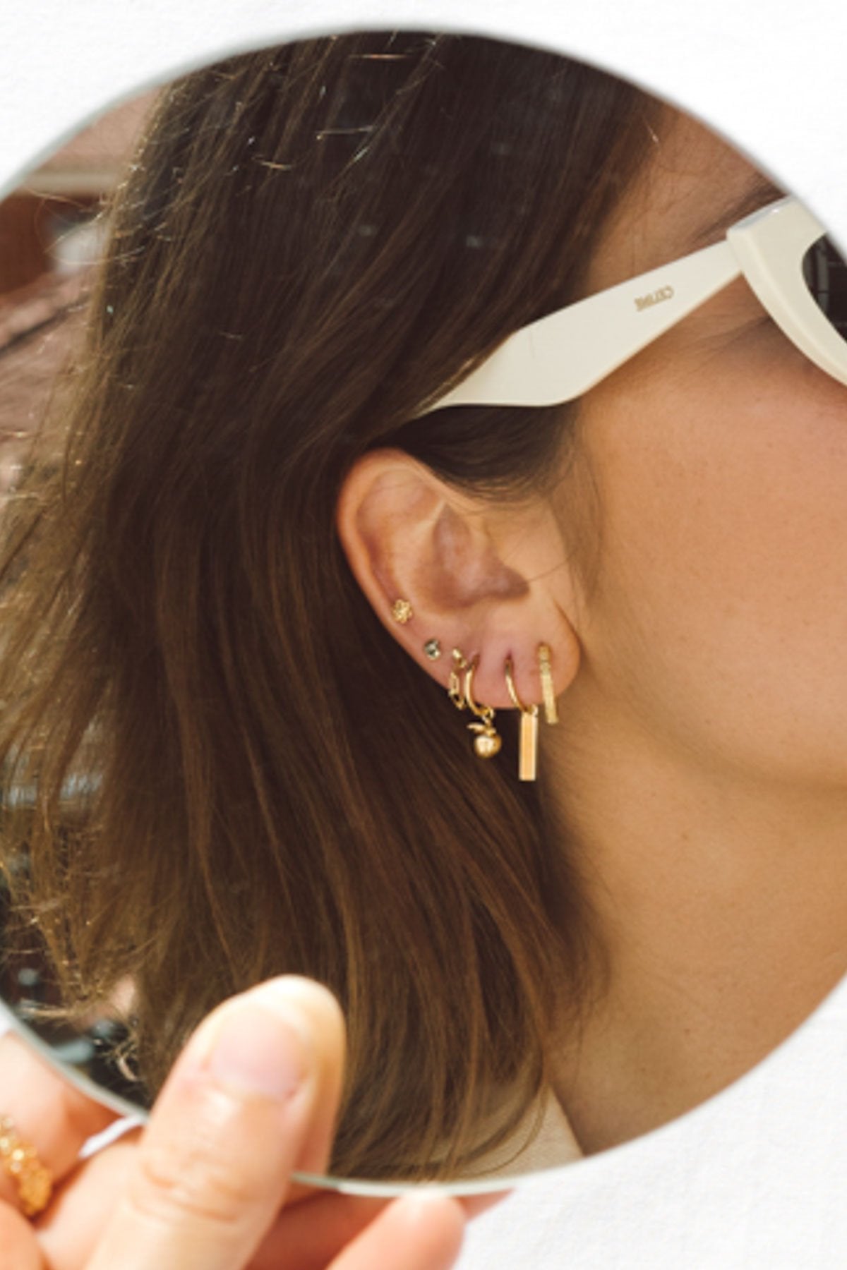 Classic bar earring gold plated-abc