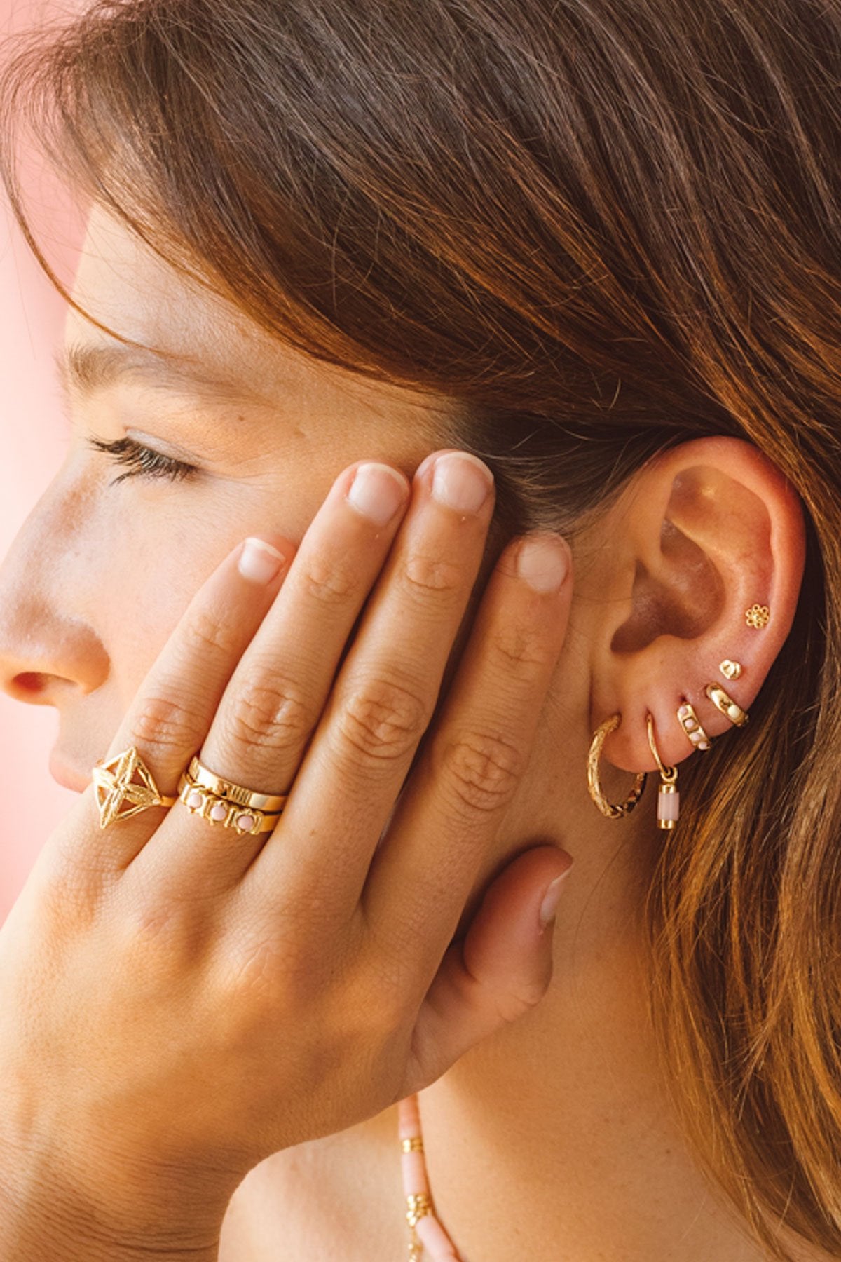 Cloud stud solid gold-abc