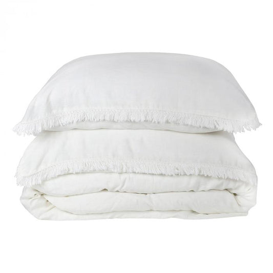 Stonewash Linen Duvet Set with Fringe-Sleeping-Florabelle-Default Title---abc