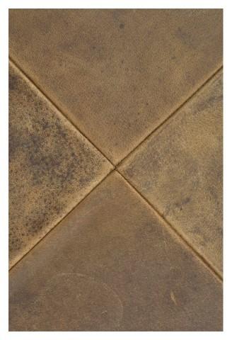 Napa Leather Round Ottoman - Tan-abc