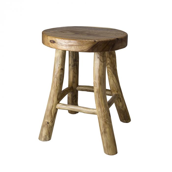 Teak Stool Lacquered-Living-Florabelle-Default Title---abc