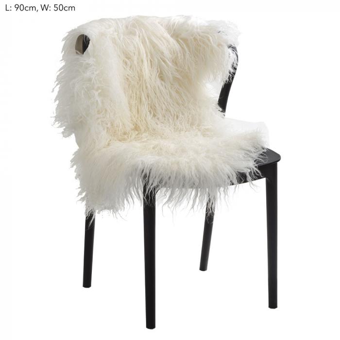 Tibetan Lambswool Throw 90x50 White-Accessories-Florabelle-Default Title---abc