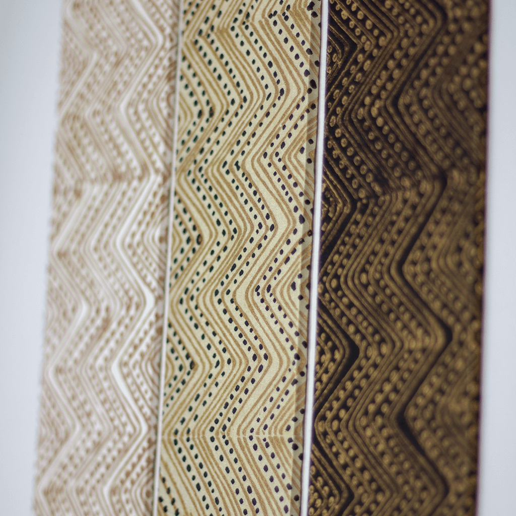 Ruins Zig Triptic Black Artwork 52 x 52 cm-Accessories-Bandhini Homewear Design-Black-52 x 52--abc